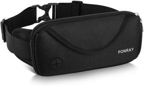 img 4 attached to 🏃 Stay Hands-Free and Hydrated with the PONRAY Running Belt Fanny Pack for iPhone Xs Max 8 7 Plus - Water Resistant, Adjustable Waist Pack for Women and Men Jogging, Hiking, and Fitness - Dual Pocket Design