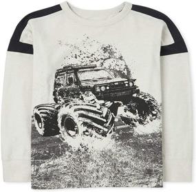 img 1 attached to 👦 Adorable Boys' Long Sleeve Graphic Shirt at The Children's Place