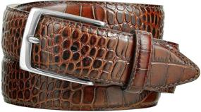 img 4 attached to 🐊 Premium Joseph Nickel Italian Leather Alligator Men's Accessories: Style meets luxury