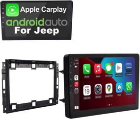 img 4 attached to 🚘 IYING 10-дюймовая автомагнитола Android для Jeep/Chrysler/Dodge: Беспроводной CarPlay, Android Auto, FM-радио, GPS-навигация, WiFi, Bluetooth - автомобильное мультимедийное устройство+