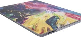 img 1 attached to 🖥️ YYPP MacBook Plastic Case Hard Shell Cover Pro 13" (2021/2020) A2338 M1/A2289/A2251 Touch Bar - Colorful Oil Paint Design