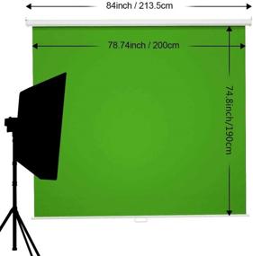 img 3 attached to Versatile Green Screen Backdrop: Retractable, Wrinkle-Resistant Fabric, Wall-Mounted, 75''x79'' for Photo, Video, Gaming, Virtual Studio & More