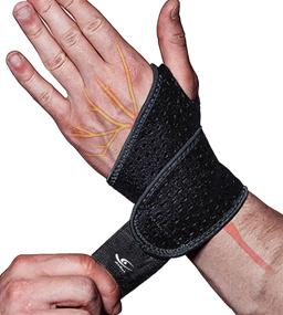 img 4 attached to 🏋️ HiRui 2 Pack Wrist Compression Strap and Brace - Support for Fitness, Weightlifting, Tendonitis, Carpal Tunnel Arthritis - Pain Relief, Adjustable - Wear Anywhere (Black)