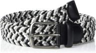 perry ellis woven stretch leather trim men's accessories and belts logo