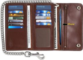 img 1 attached to 👜 Vintage Leather Tri Fold Men's Accessories: Wallets, Card Cases & Money Organizers with Block Closure