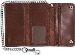 img 2 attached to 👜 Vintage Leather Tri Fold Men's Accessories: Wallets, Card Cases & Money Organizers with Block Closure