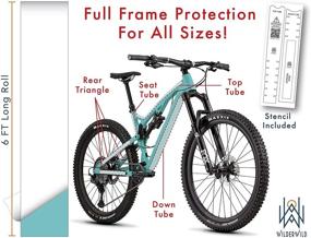 img 3 attached to 🚲 WilderWild Bike Frame Protection Tape - Clear Vinyl Wrap with Tool (4”x72) - Ultimate Bicycle Frame Protector - Mountain Bike Frame Guard Chainstay Protector