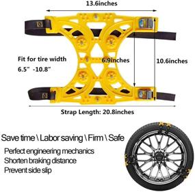 img 3 attached to Upgrade Snow Chains for Cars - 6 Set Emergency Anti Slip Tire Straps, Universal Tire Blocks for Trucks, Minivan, Pickup, SUV/ATV/UTV, Winter Car Snow Chains