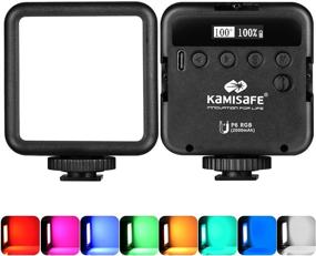 img 4 attached to 📸 RGB Video Lights, Rechargeable LED Camera Light Panel with 360° Full Color, Portable Photography Lighting for DJI OSMO Sony DSLR Canon Nikon Camera Vlogging – Dimmable Mini Soft Light Panel with 3 Cold Shoe