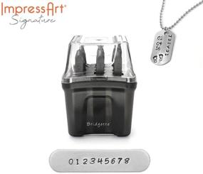 img 3 attached to ImpressArt Signature Bridgette Metal Number Stamps (3mm): Professional Quality for Hand Stamping and Jewelry Making, Suited for Soft & Hard Metals