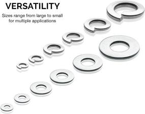 img 2 attached to 🔩 NEIKO 50400A Stainless Steel Lock Washer and Flat Washer Assortment - 350 Piece Set with 12 Varying Sizes in Spring Lock and Flat Design to Prevent Fastener Looseness