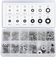 🔩 neiko 50400a stainless steel lock washer and flat washer assortment - 350 piece set with 12 varying sizes in spring lock and flat design to prevent fastener looseness logo