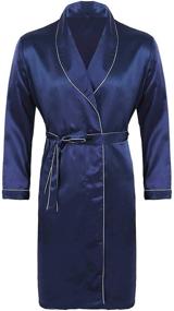 img 4 attached to QinCiao Bathrobe Sleepwear Loungewear XXX Large Men's Clothing for Sleep & Lounge