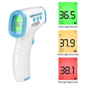 img 2 attached to 🌡️ Accurate Non-Contact IR Digital Infrared Thermometer with Fever Alarm - For Baby, Adult & Objects (HG Blue): Ear & Forehead + Memory Function
