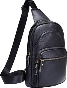 img 4 attached to 👜 Genuine Leather Travel Crossbody Shoulder Bag