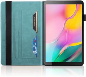 img 2 attached to 📱 Samsung Galaxy Tab A 10.1 2019 Case (SM-T510/T515) - Slim PU Leather Folding Folio Cover (Turquoise)