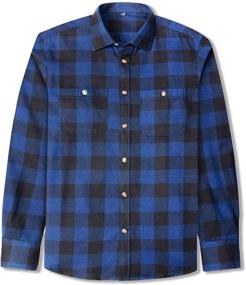 img 4 attached to 👕 J VER Boys' Flannel Button-Down Shirts - Sleeve Tops, Tees, & Shirts for Clothing