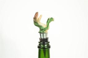 img 1 attached to 🦖 Retro Charm with Wild Eye Designs Velociraptor Dinosaur Wine Bottle Stopper