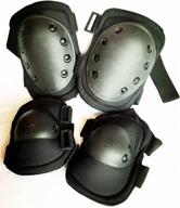 bargain crusade tactical knee elbow pad set | airsoft, paintball, skate, sports safety gear for combat & outdoor activities logo