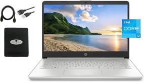 img 4 attached to 💻 2021 HP 14" Full-HD IPS Laptop: Perfect for Business and Students, 11th Gen Intel i3-1115G4, 8GB RAM, 256GB PCIe SSD, Fingerprint, HDMI, Fast Charge, with Ghost Manta Accessories