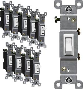 img 4 attached to 🔌 ENERLITES Toggle Light Switch, Single Pole, 15A 120-277V, Grounding Screw, Residential Grade, UL Listed, White (10 Pack), 10 Count, Model 88115-W-10PCS