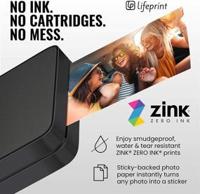 img 1 attached to 📸 Портативный принтер для фото и видео Lifeprint 2x3 AR для iPhone и Android - белый: оживи свои фотографии!