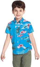 img 3 attached to 2-8T Boys Aloha Tropical Short Sleeve Hawaiian Shirts - Button Down, Ideal for Holiday Beach Parties, Gifts, and Kids Dress Clothes