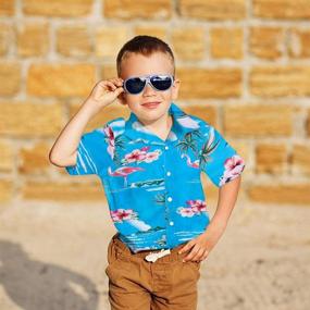 img 1 attached to 2-8T Boys Aloha Tropical Short Sleeve Hawaiian Shirts - Button Down, Ideal for Holiday Beach Parties, Gifts, and Kids Dress Clothes