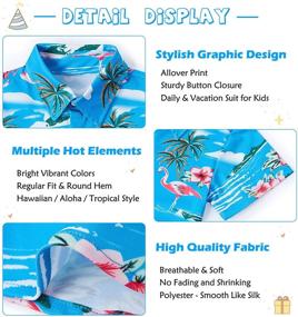 img 2 attached to 2-8T Boys Aloha Tropical Short Sleeve Hawaiian Shirts - Button Down, Ideal for Holiday Beach Parties, Gifts, and Kids Dress Clothes