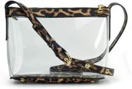 👜 women's vegan leather handbags & wallets with clear zipper cross logo