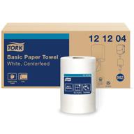 tork white m2 soft centerfeed hand towel, high absorbency, 6 x 600 sheets, 121204 logo