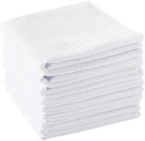 img 4 attached to Premium Quality Men's Handkerchiefs: 100% Cotton Hankies for Classic Elegance