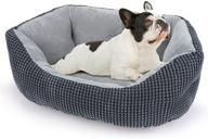 invenho small dog beds, calming cat beds for indoor cats, soft washable sleeping pet bed, round cushion orthopedic puppy bed, durable anti-slip bottom, 20/25 inches logo