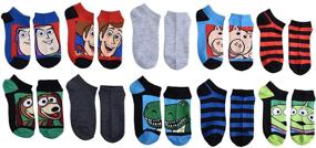 img 3 attached to Colorful Toy Story 4 Boys' Blue No Show Socks in Medium Size