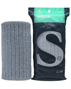 img 4 attached to 🧼 SUTERA Japanese Exfoliating Towel - Microabrasion Nylon Bath Washcloth for Deep Skin Scrubbing and Body Exfoliation - Rip/Tear Resistant, Extra Long Towel with Korean/Japanese Style