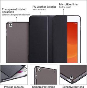 img 3 attached to 📱 ULAK iPad 9th Gen Case 2021 - Slim Lightweight Trifold Smart Shell, Auto Sleep/Wake, Premium Shockproof - Black