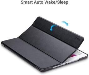 img 2 attached to 📱 ULAK iPad 9th Gen Case 2021 - Slim Lightweight Trifold Smart Shell, Auto Sleep/Wake, Premium Shockproof - Black