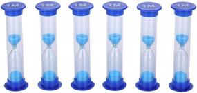 img 3 attached to ⌛ I-MART 6 Pcs Plastic 1 Minute Sand Timer: Hourglass Sand Clock Set in Blue