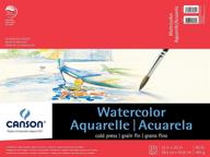 🖌️ canson foundation series watercolor paper pad: top-quality, versatile 90 pound, 15 x 20 inch pad with 15 sheets for wet or dry media - perfect for artists! logo