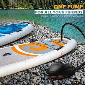 img 3 attached to OutdoorMaster 16PSI High Pressure SUP Air Pump: Efficient Inflator for Stand Up Paddleboards