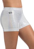 gk white sparkle cheer shorts logo