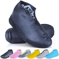 🌂 waterproof shoe covers with zipper - reusable, foldable, non-slip rain shoe protectors for kids, men, and women логотип