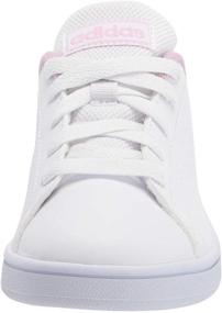 img 3 attached to Adidas Advantage Sneaker: Stylish White Beige Girls' Athletic Shoes