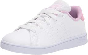 img 4 attached to Adidas Advantage Sneaker: Stylish White Beige Girls' Athletic Shoes