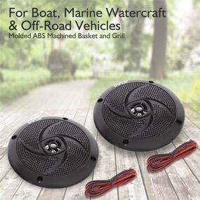 img 3 attached to 🔊 Enhance Your Outdoor Audio Experience with Low-Profile Waterproof Marine Speakers - Pyle 100W 4 Inch 2 Way 1 Pair Slim Style