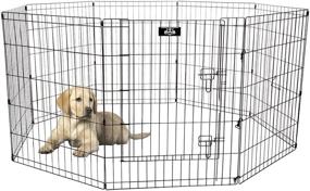img 4 attached to 🐾 Versatile 8-Panel Pet Playpen with Gate by Pet Trex – Perfect for Exercise, Indoors/Outdoors, Dogs, Puppies, Cats, and Small Animals