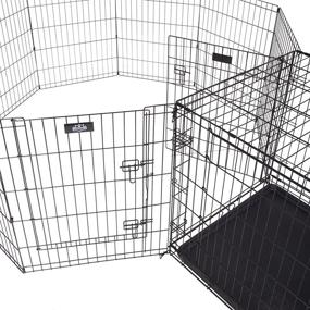 img 1 attached to 🐾 Versatile 8-Panel Pet Playpen with Gate by Pet Trex – Perfect for Exercise, Indoors/Outdoors, Dogs, Puppies, Cats, and Small Animals