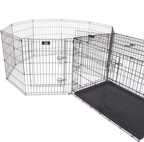 img 2 attached to 🐾 Versatile 8-Panel Pet Playpen with Gate by Pet Trex – Perfect for Exercise, Indoors/Outdoors, Dogs, Puppies, Cats, and Small Animals