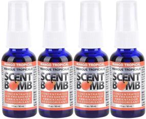 img 1 attached to Scent Bomb 100% Concentrated Air Freshener Car/Home Spray [Choose The Scent] (Mango Tropical, Pack of 4 Bottles)