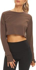 img 4 attached to Mippo Womens Sleeve Basic Pullover Sports & Fitness in Running